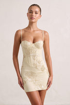 Burgundy Spaghetti Straps Sheath Homecoming Dress With Floral Embroidery - Curvevia