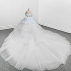 Strapless Quinceanera Dress White Ruffles Ball Gown Evening Dress - Curvevia