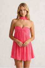 Sweetheart Ruched A-Line Chiffon Homecoming Dress - Curvevia