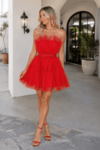 Cute A Line Strapless Black Short Homecoming Dress - Curvevia