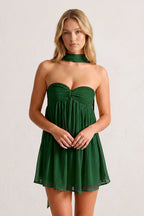 Sweetheart Ruched A-Line Chiffon Homecoming Dress - Curvevia