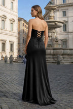 Sweetheart Orange Mermaid Long Party Dress with Slit - Curvevia