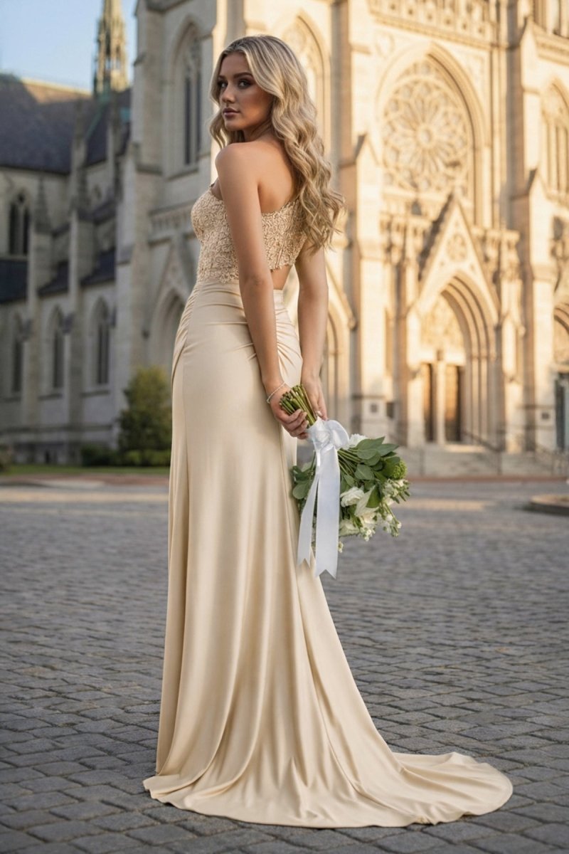 Royal Blue - One Shoulder Sheath Lace Appliqued Evening Dress With Cutout - Curvevia