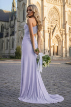 Royal Blue - One Shoulder Sheath Lace Appliqued Evening Dress With Cutout - Curvevia