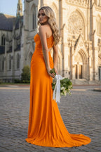 Royal Blue - One Shoulder Sheath Lace Appliqued Evening Dress With Cutout - Curvevia