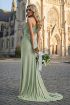 Royal Blue - One Shoulder Sheath Lace Appliqued Evening Dress With Cutout - Curvevia
