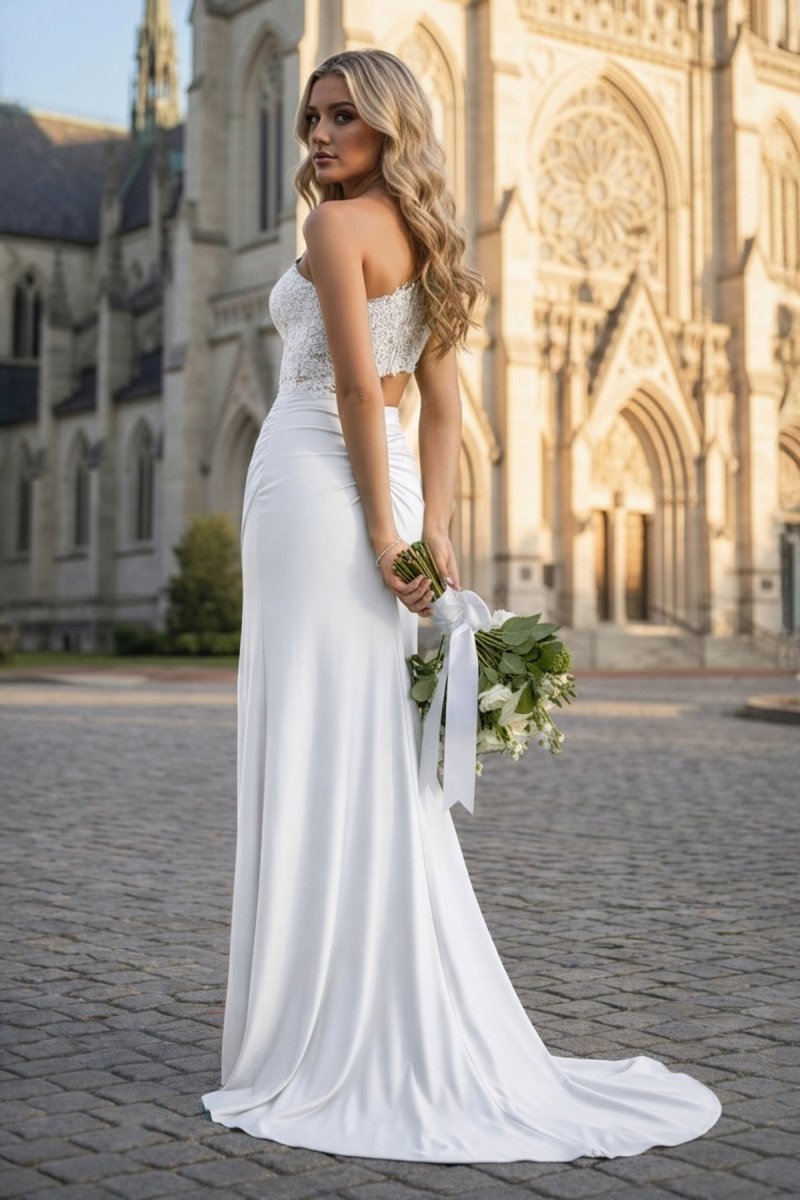 Royal Blue - One Shoulder Sheath Lace Appliqued Evening Dress With Cutout - Curvevia