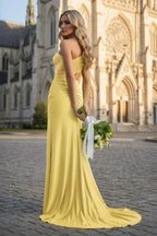 Royal Blue - One Shoulder Sheath Lace Appliqued Evening Dress With Cutout - Curvevia