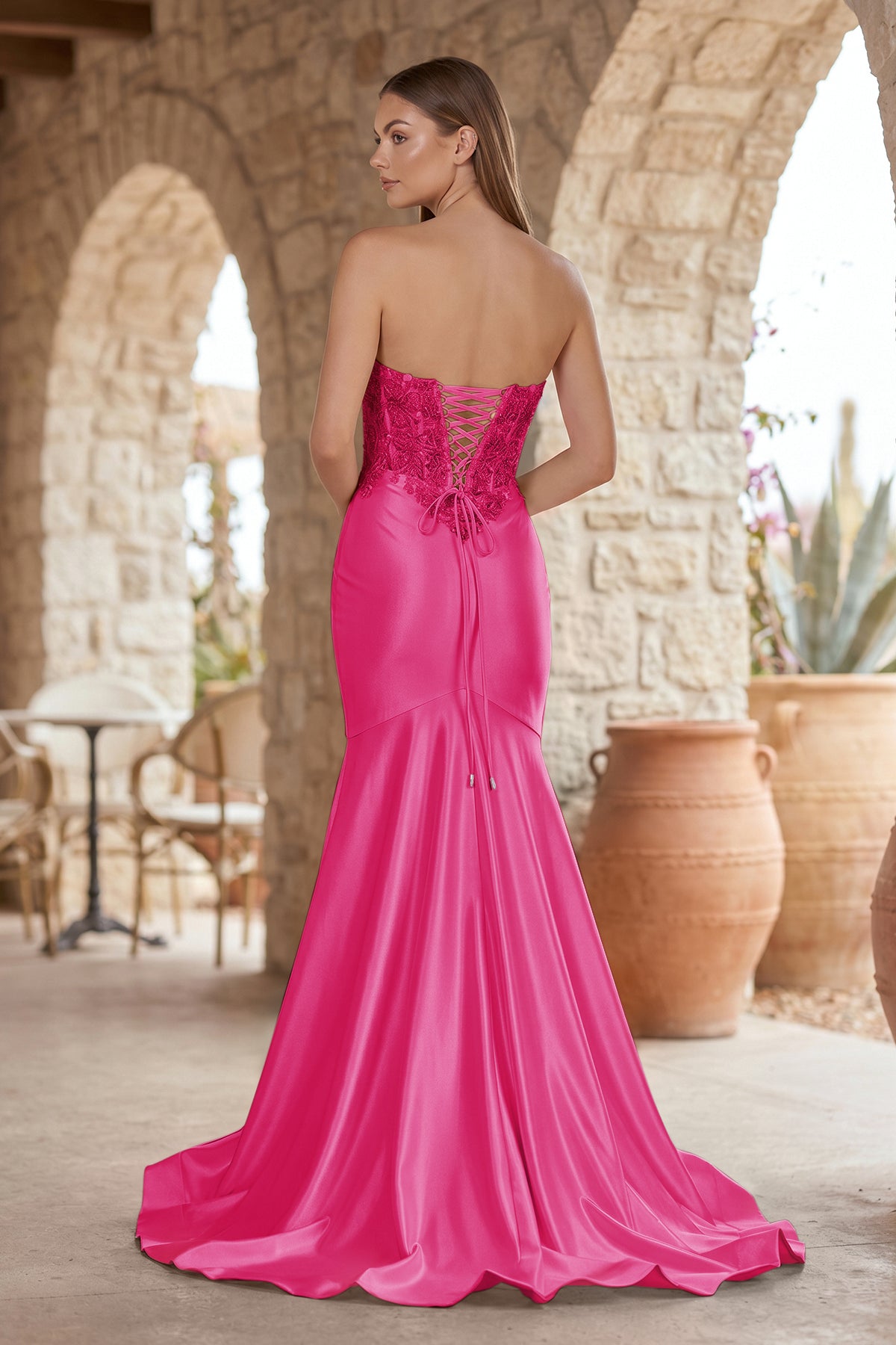 Mermaid Sweetheart Lace Satin Black Evening Dress with Slit - Curvevia