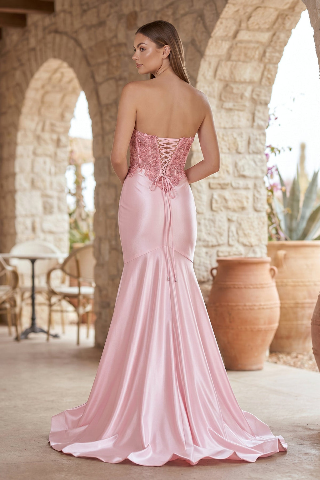 Mermaid Sweetheart Lace Satin Black Evening Dress with Slit - Curvevia