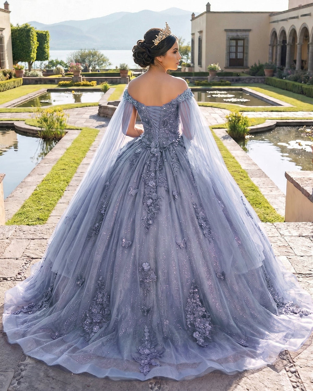 Red Long Sleeves 3D Flowers Quinceanera Dresses Appliqued - Curvevia