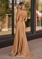 Mermaid Satin Long Prom Dress with Slit - Curvevia