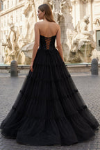 Sweetheart Fuchsia Beaded Ruffles Tulle Mother of the Bride Dress - Curvevia