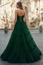 Sweetheart Fuchsia Beaded Ruffles Tulle Mother of the Bride Dress - Curvevia