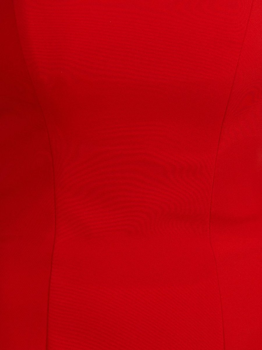 Red A-Line Strapless Ruffles Mini Homecoming Dresses - Curvevia