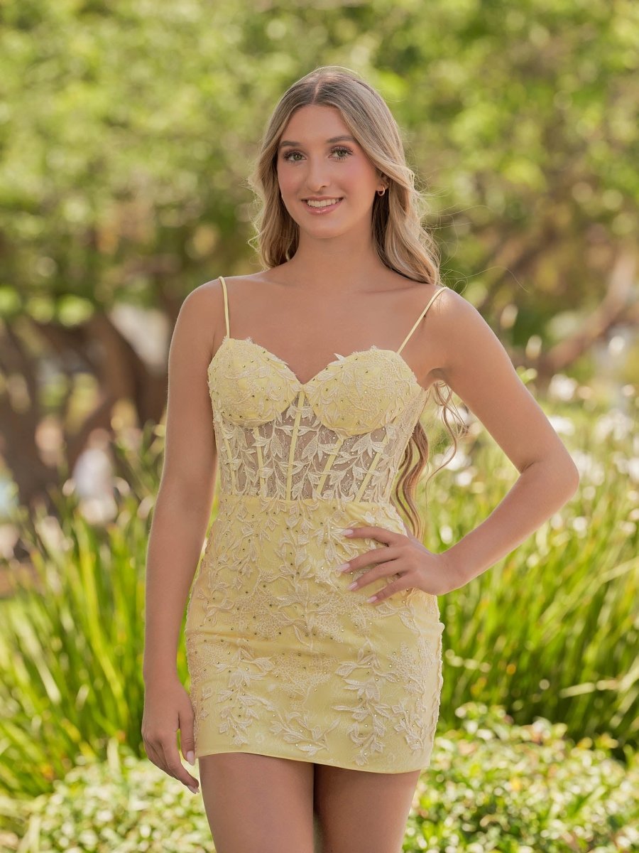 Pink Spaghetti Straps Tight Short Homecoming Dress with Appliques - Curvevia