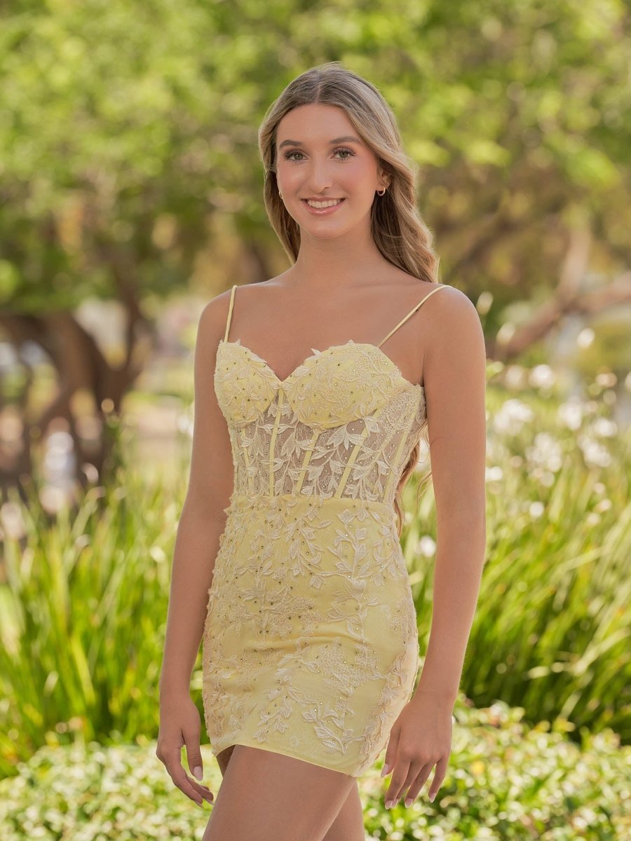 Pink Spaghetti Straps Tight Short Homecoming Dress with Appliques - Curvevia