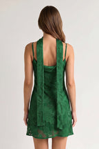 Red Jacquard Chiffon Cami Straps Sheath Homecoming Dress with Scarf - Curvevia