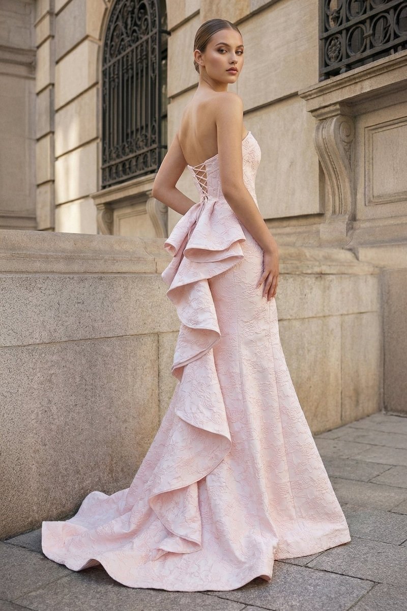 Sweetheart Floral Printed Mermaid Prom Dress With Split - Curvevia