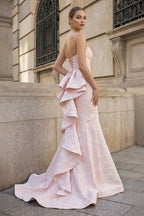 Sweetheart Floral Printed Mermaid Prom Dress With Split - Curvevia