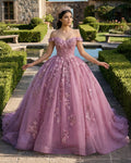Floral Lace Sweetheart Corset Ball Gown Quinceañera Dress - Curvevia