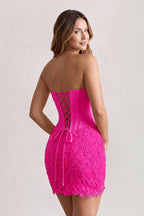 Yellow Sweetheart Corset Bodycon Lace Short Homecoming Dress - Curvevia