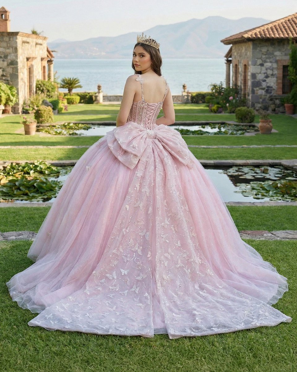 Pink Ball Gown Tulle Sweetheart Quinceanera Dress - Curvevia