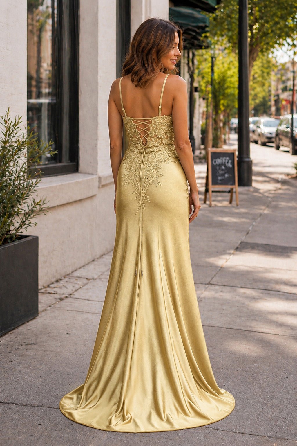 Sheath Black Long Appliques Evening Dress - Curvevia
