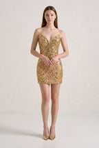 Black Strapless V Neck Sequins Bodycon Short Homecoming Dresses - Curvevia