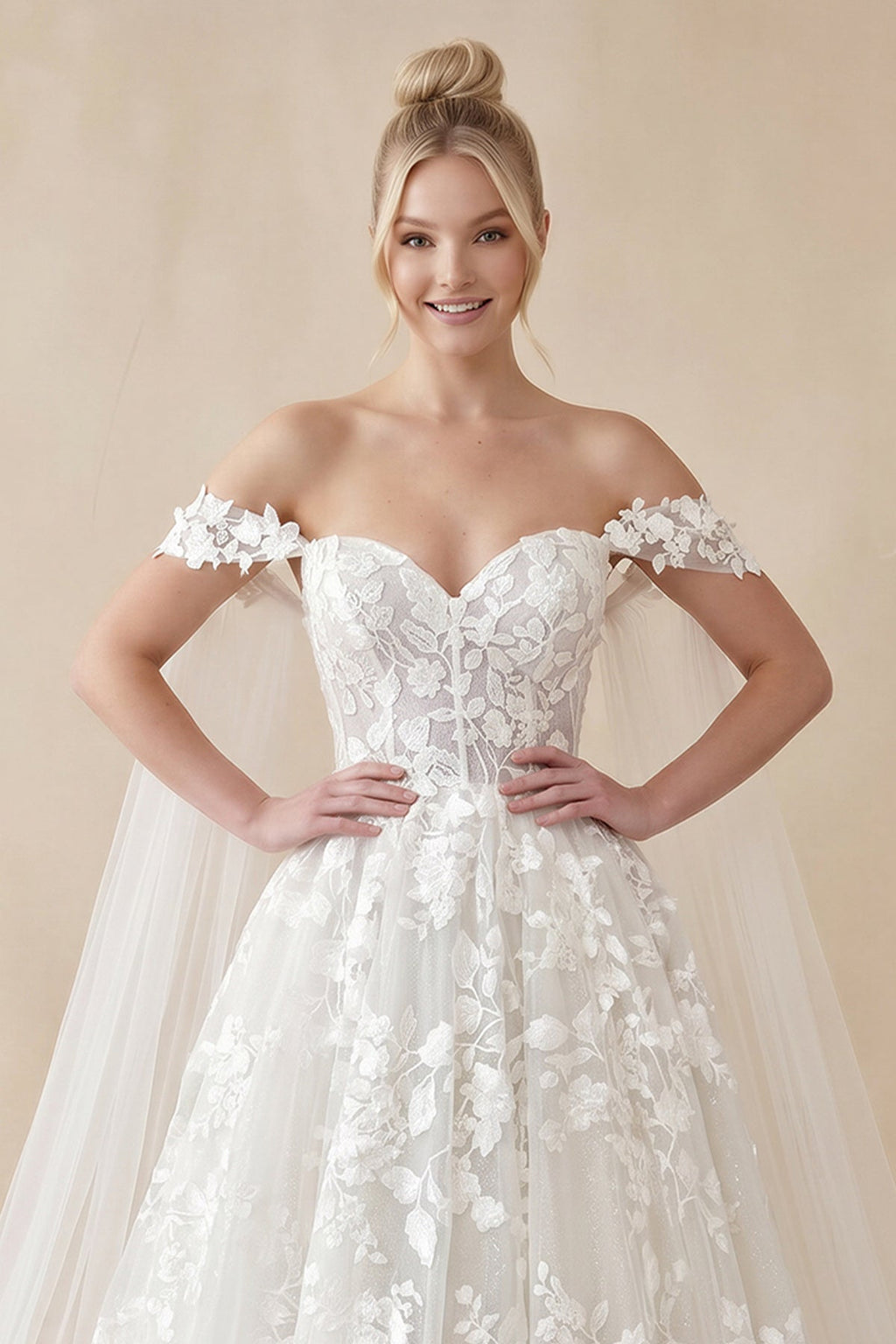 Gorgeous Ball Gown Sweetheart Lace Tulle Wedding Dresses - Curvevia