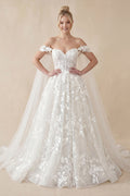 Gorgeous Ball Gown Sweetheart Lace Tulle Wedding Dresses - Curvevia