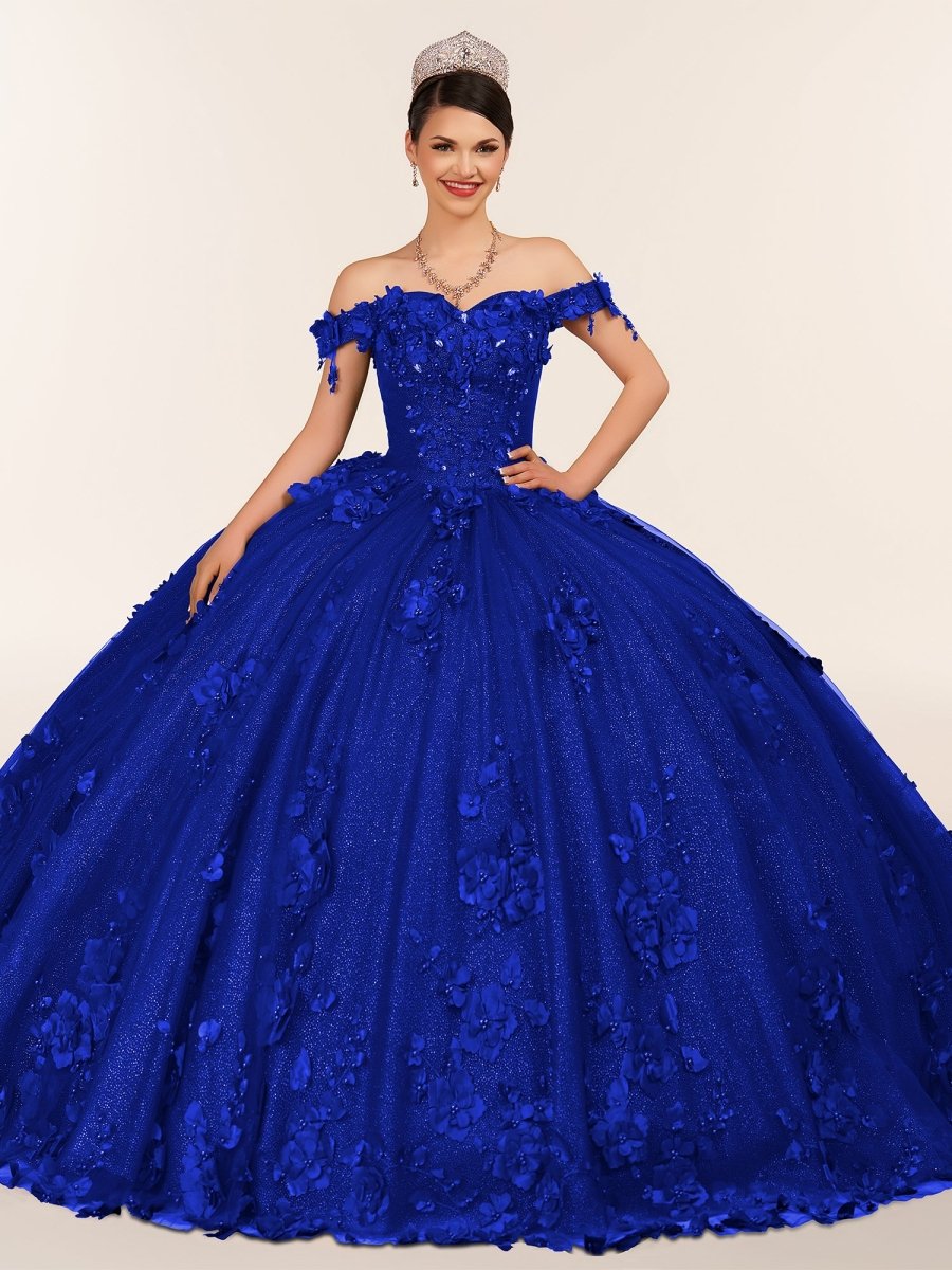 Ball Gown Organza Off The Shoulder Burgundy Quinceanera Dress - Curvevia