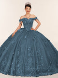 Ball Gown Organza Off The Shoulder Burgundy Quinceanera Dress - Curvevia