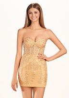 Tight Short Homecoming & Cocktail Dresses with Appliques - Curvevia
