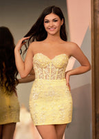 Tight Short Homecoming & Cocktail Dresses with Appliques - Curvevia