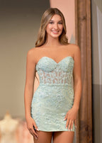 Tight Short Homecoming & Cocktail Dresses with Appliques - Curvevia
