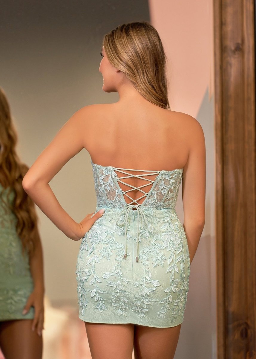 Tight Short Homecoming & Cocktail Dresses with Appliques - Curvevia