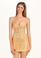 Tight Short Homecoming & Cocktail Dresses with Appliques - Curvevia