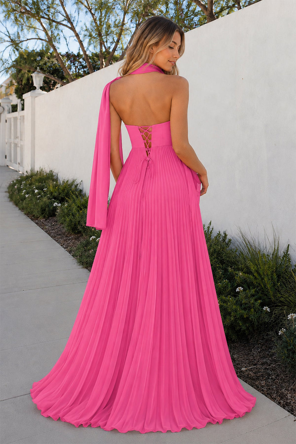 A Line Light Pink Sweetheart Chiffon Long Prom Dress - Curvevia