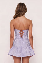 Candy Pink Sweetheart Jacquard A-Line Ruffled Homecoming Dress - Curvevia