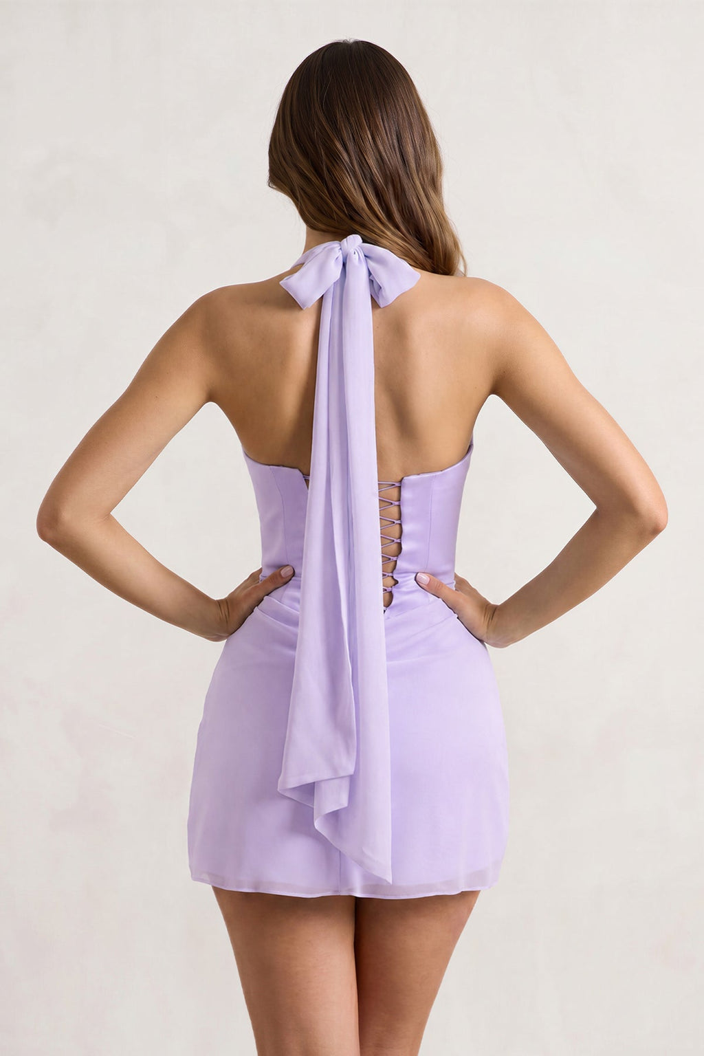Yellow Halter Sheath Satin Chiffon Homecoming Dress - Curvevia