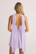 Sweetheart Ruched A-Line Chiffon Homecoming Dress - Curvevia