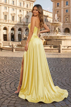 A Line Sweetheart Royal Blue Keyhole Long Evening Dress - Curvevia