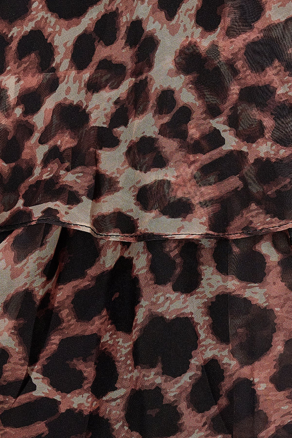 Leopard Sweetheart Leopard Print Chiffon A Line Homecoming Dress With Beading - Curvevia