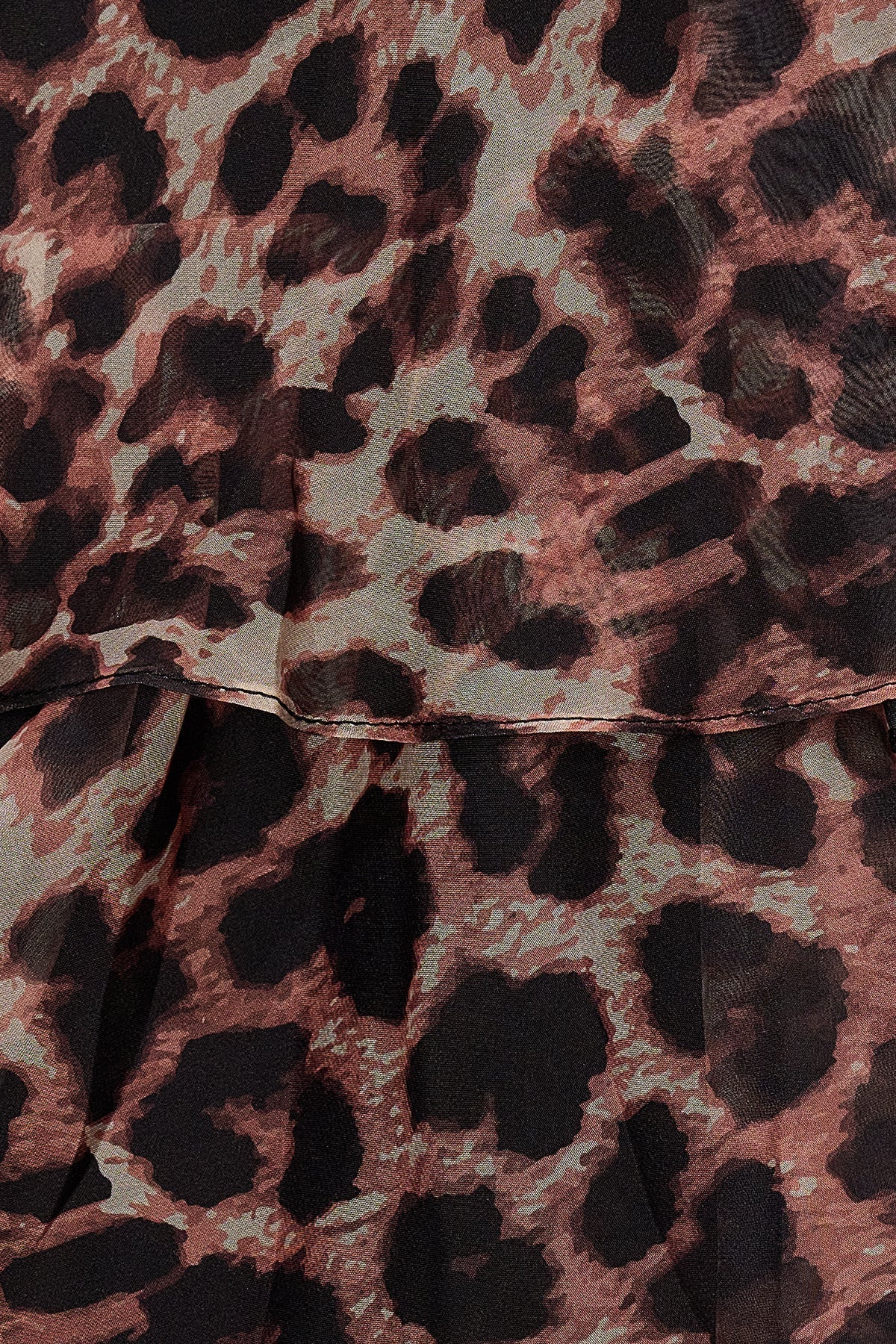 Leopard Sweetheart Leopard Print Chiffon A Line Homecoming Dress With Beading - Curvevia