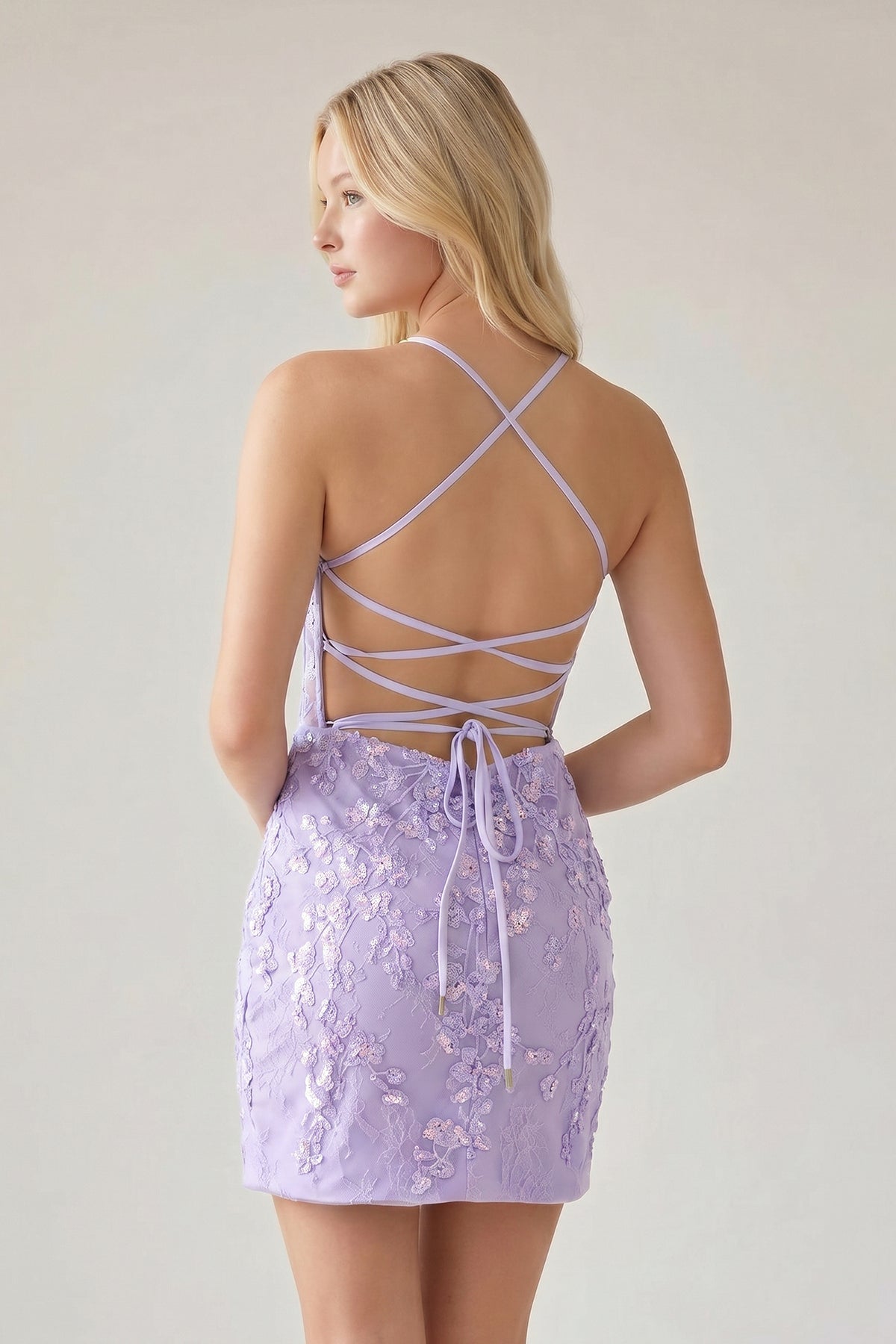 Sheath Lace Corset Homecoming Dress - Curvevia