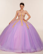 Lilac Sweetheart Sleeveless Quinceanera Dresses with Appliques - Curvevia