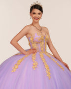 Lilac Sweetheart Sleeveless Quinceanera Dresses with Appliques - Curvevia