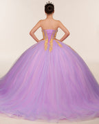 Lilac Sweetheart Sleeveless Quinceanera Dresses with Appliques - Curvevia