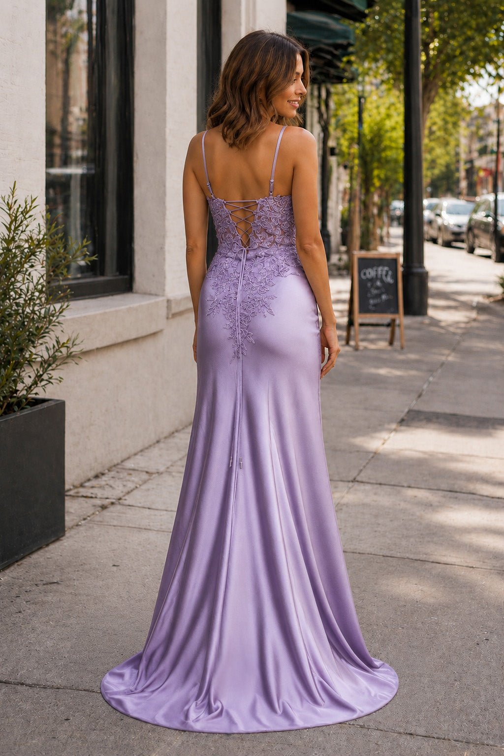 Sheath Black Long Appliques Evening Dress - Curvevia